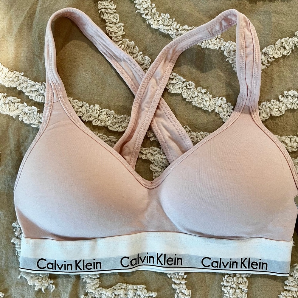 Calvin Klein Modern Cotten lift bralette, blush pink, small